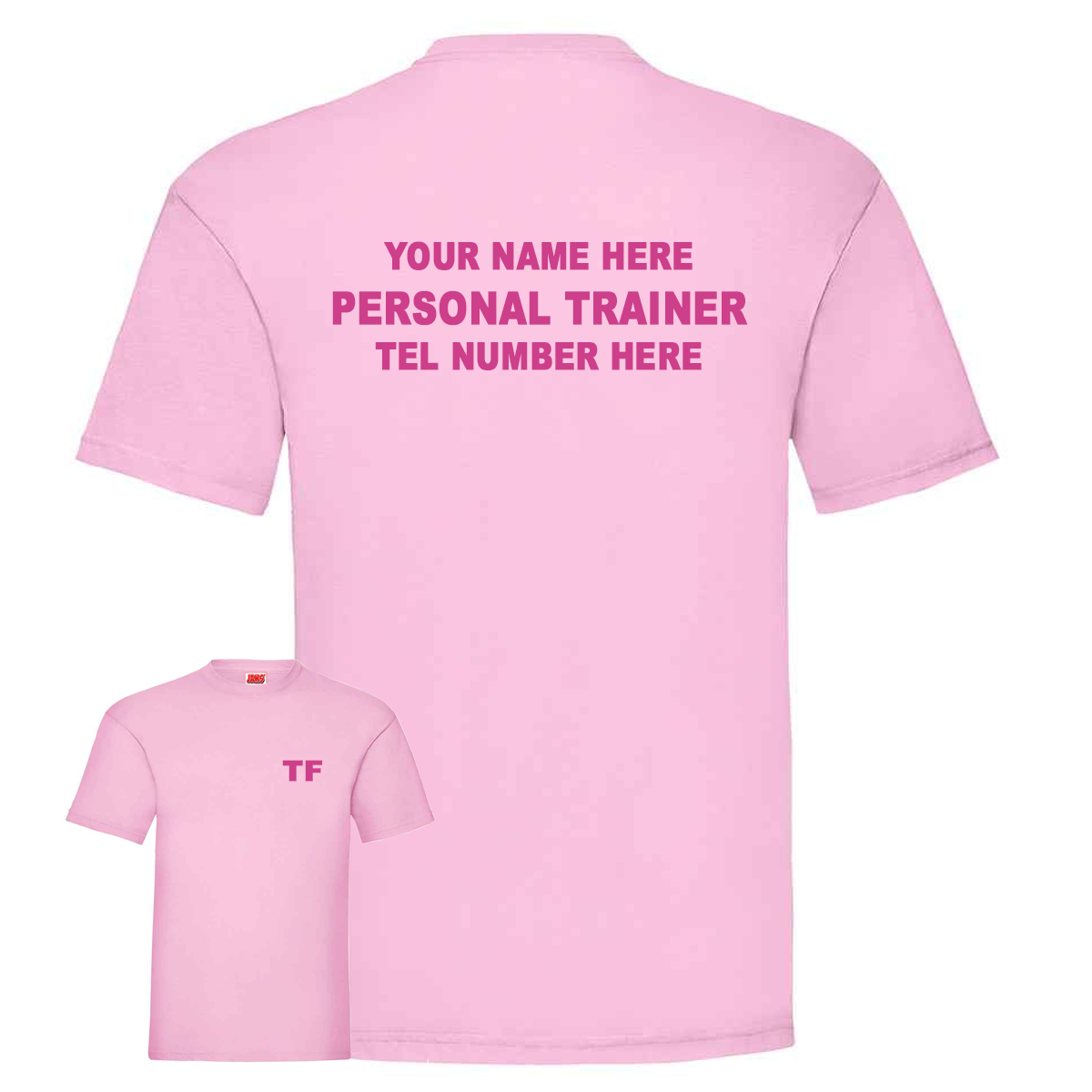 Personal Trainer With Initials, Name & Number - Mens Fit