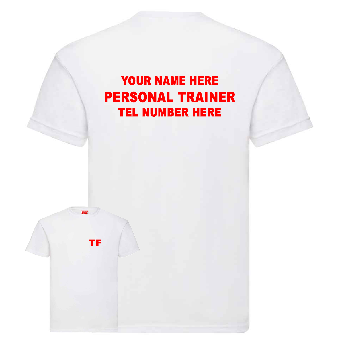 Personal Trainer With Initials, Name & Number - Mens Fit