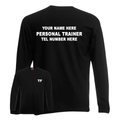Personal Trainer Long Sleeve Tee With Initials, Name & Number