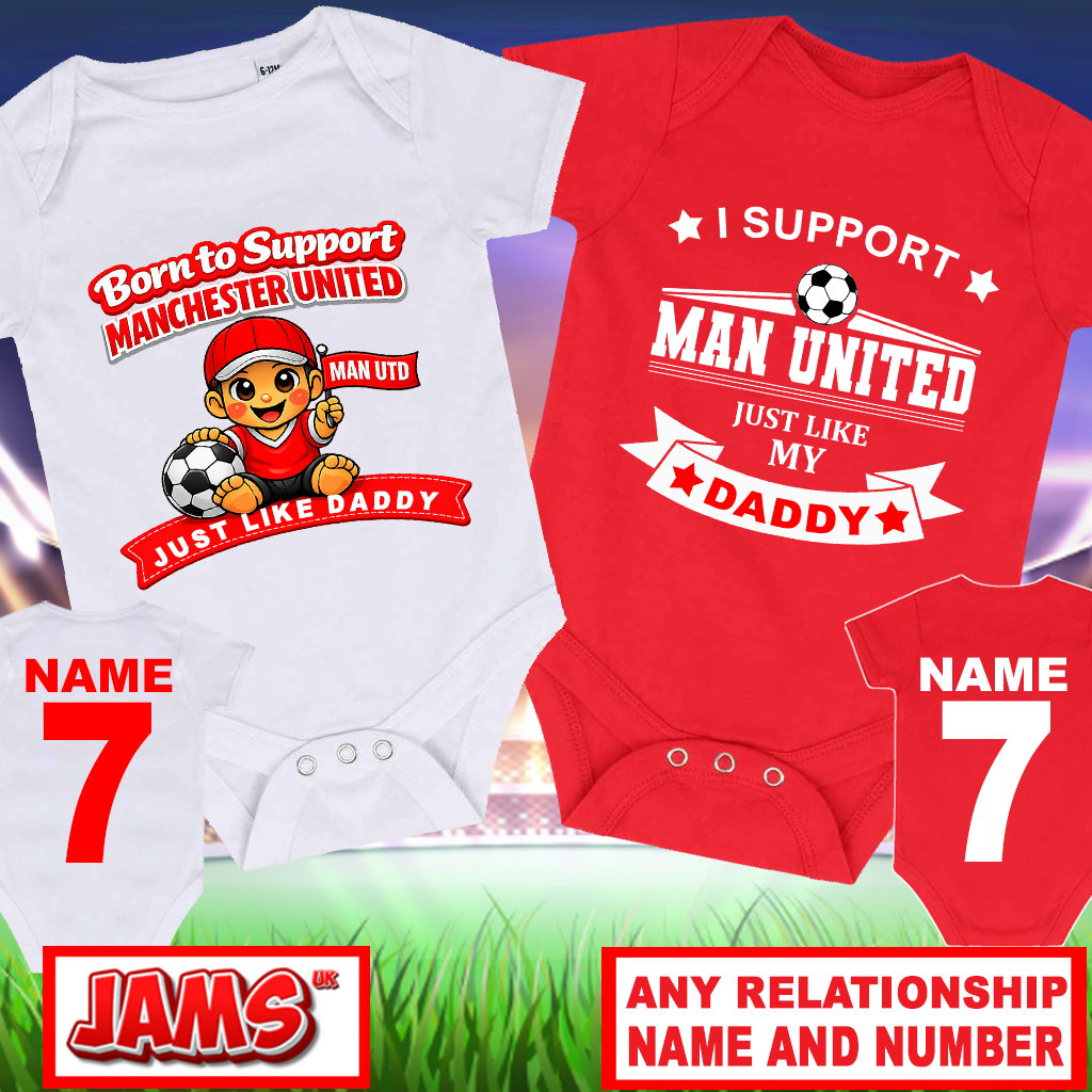 Manchester United Baby Grow - 2 Pack