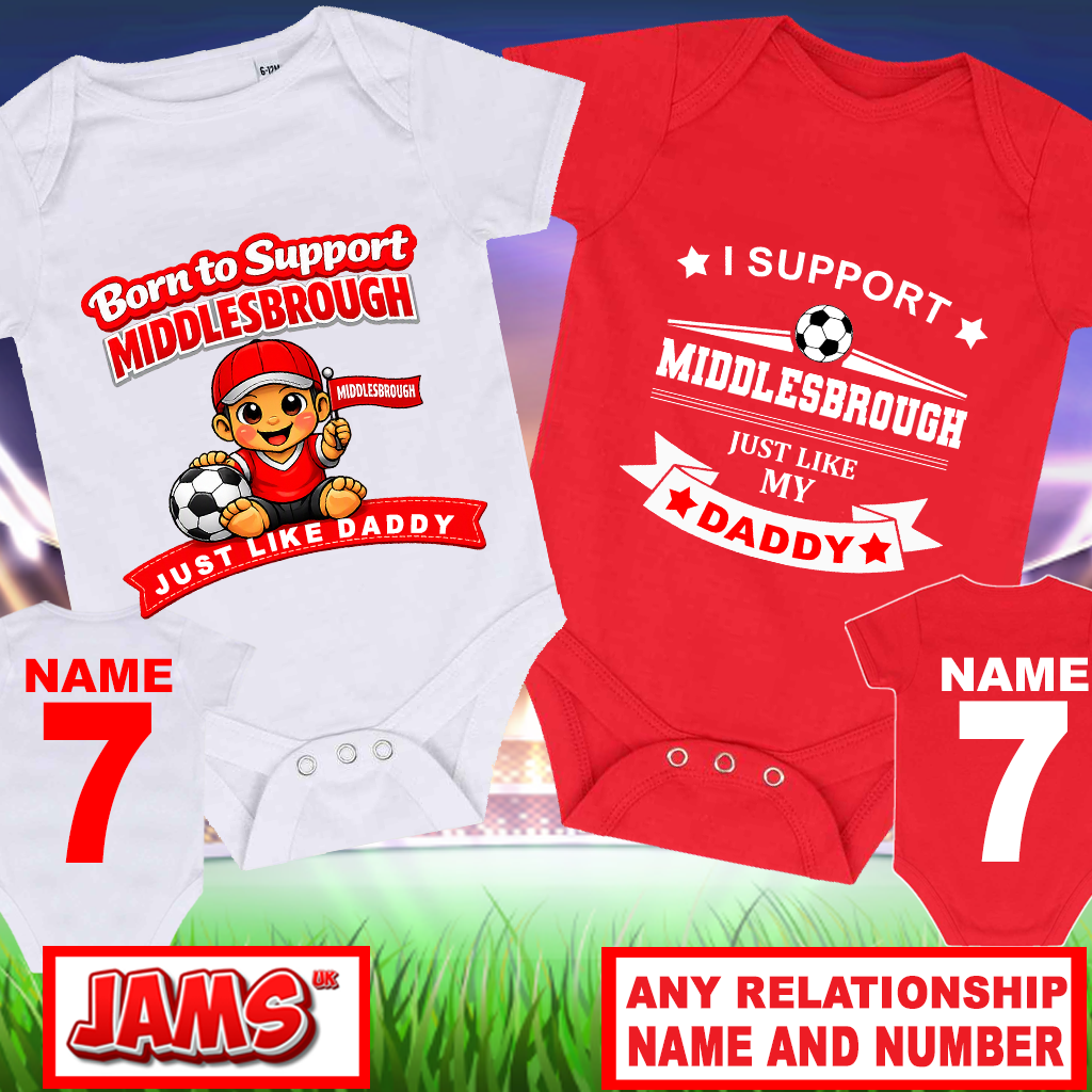 Middlesbrough Baby Grow - 2 Pack