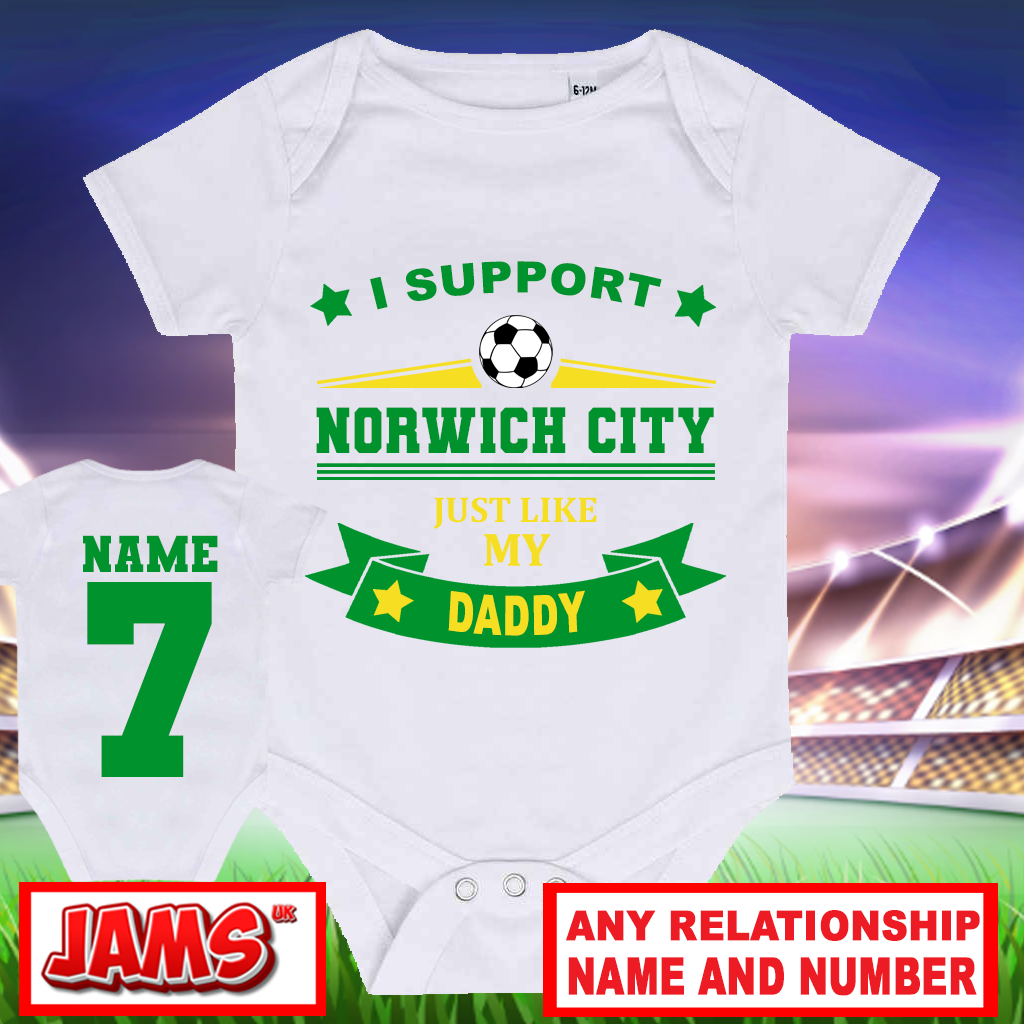 Norwich City Baby Grow