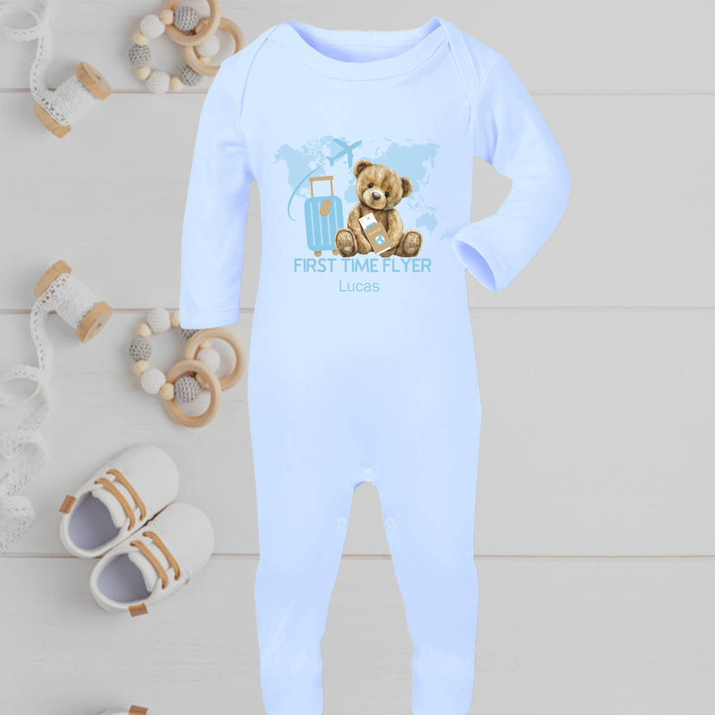 First Time Flyer World Romper Boy's