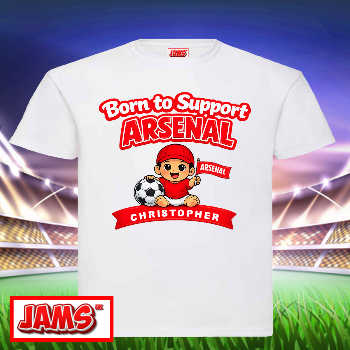 Arsenal - Born To Support T Shirt