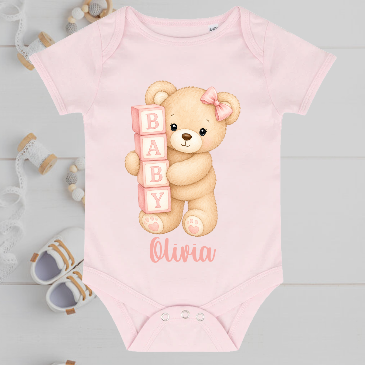 Alpha Blocks Baby Grow
