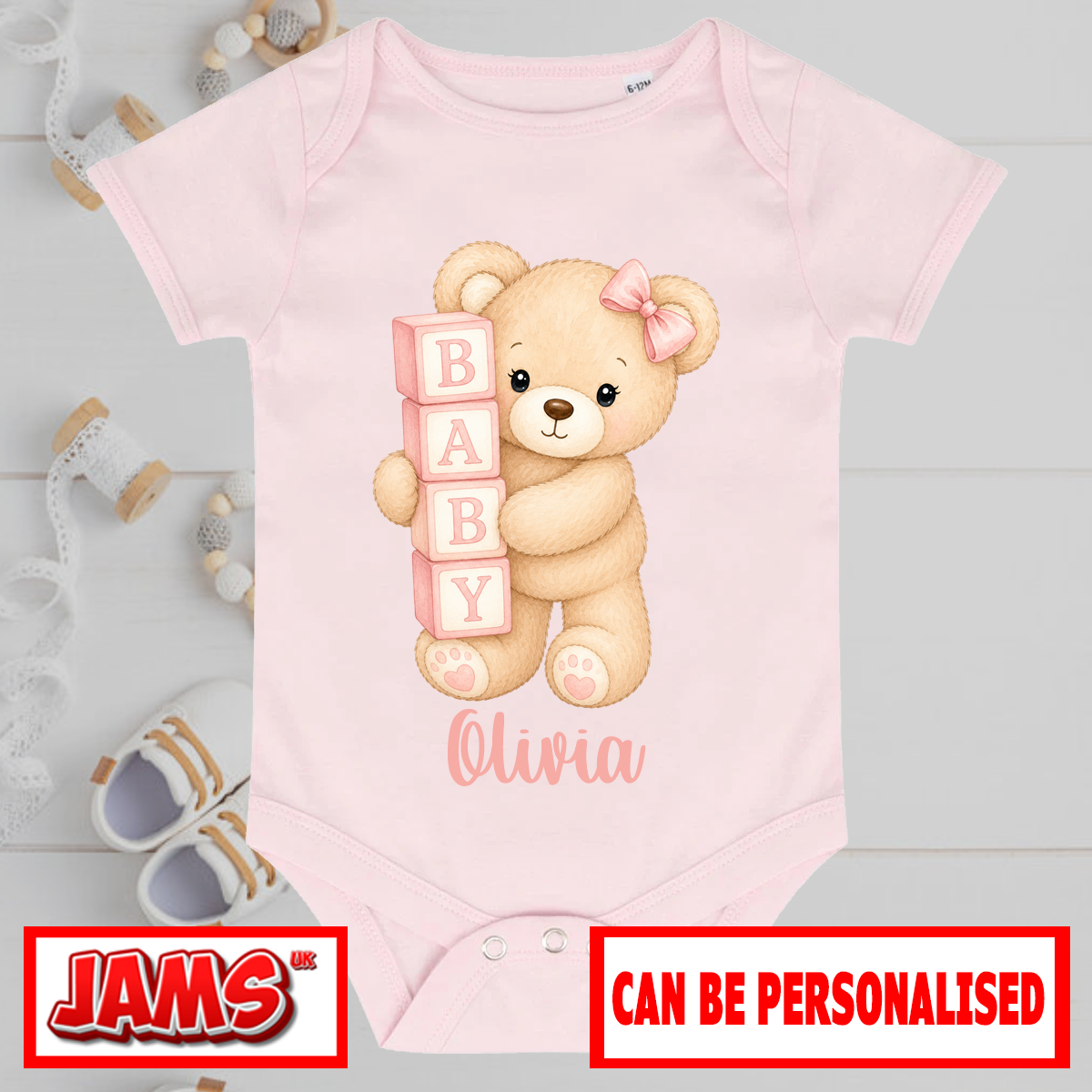 Alpha Blocks Baby Grow