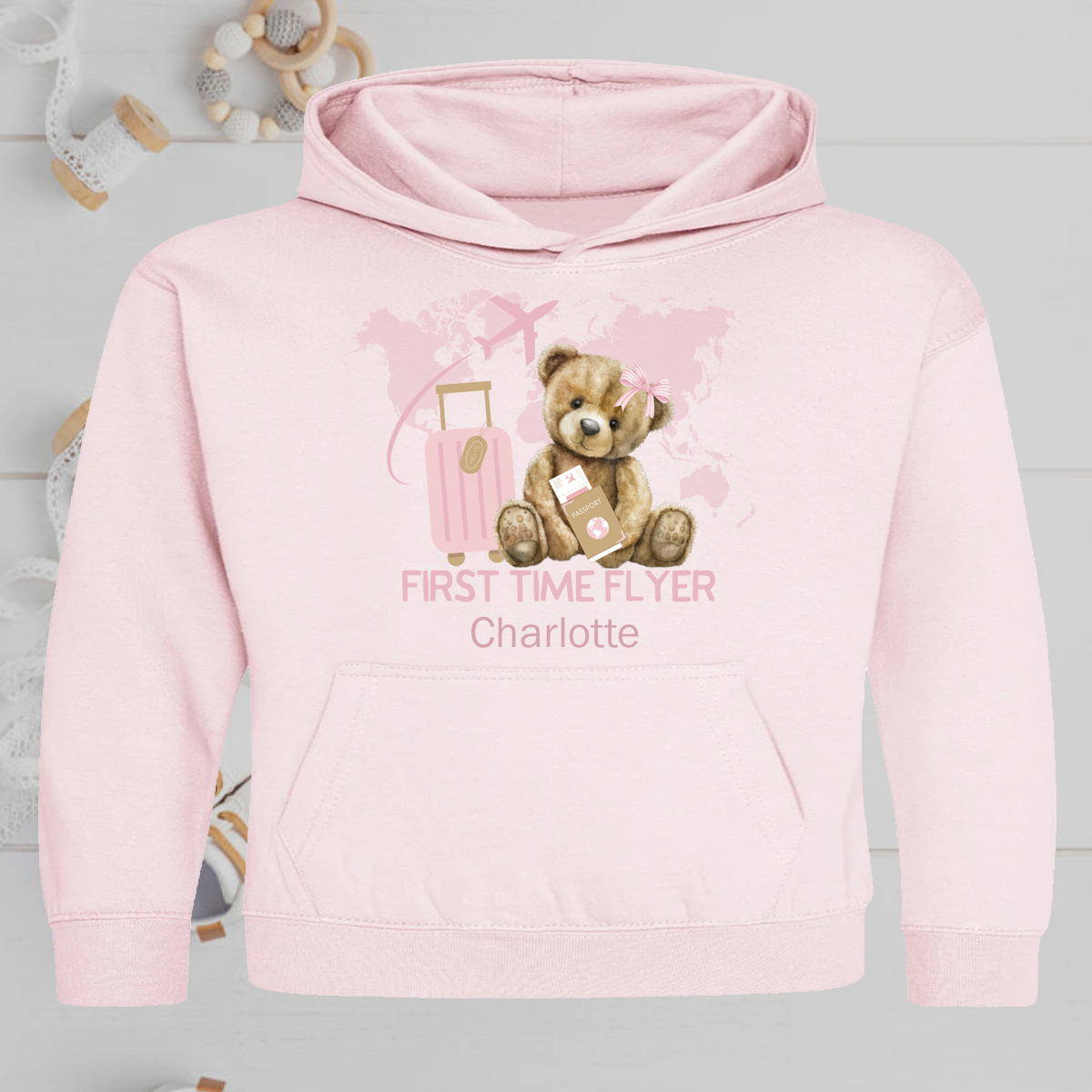First Time Flyer World Hoodie Girls