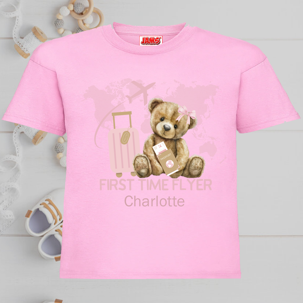 First Time Flyer World T Shirt Girls