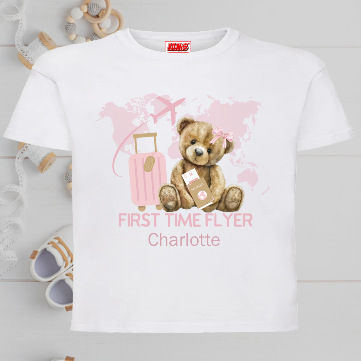 First Time Flyer World T Shirt Girls