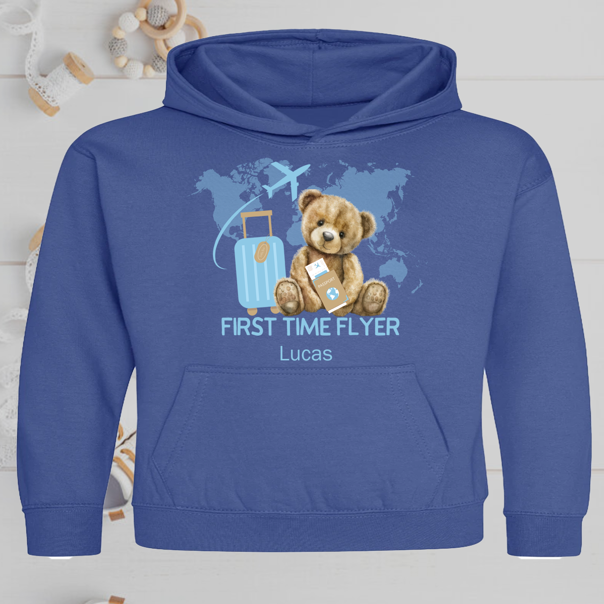 First Time Flyer World Hoodie Boy's