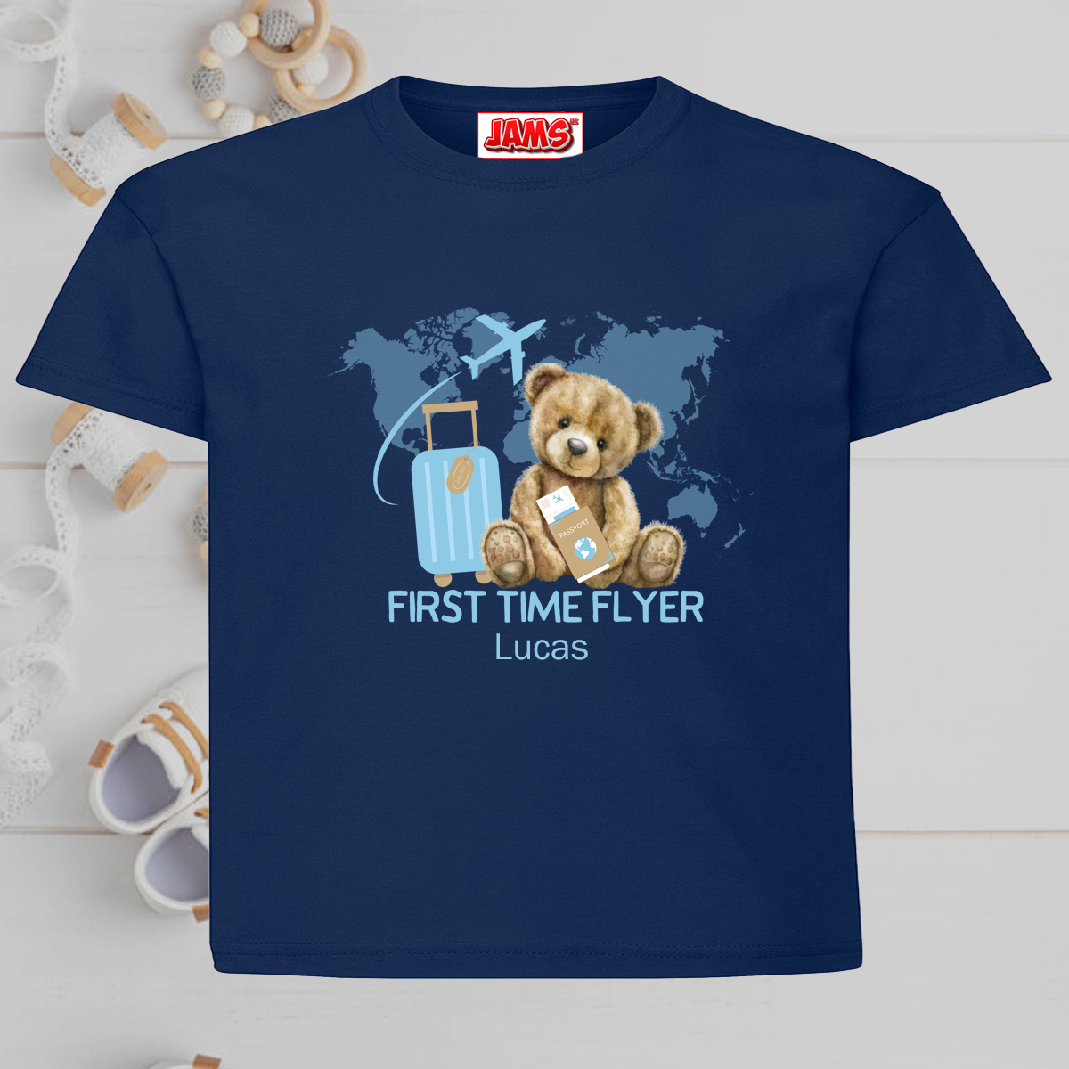 First Time Flyer World T Shirt Boy's